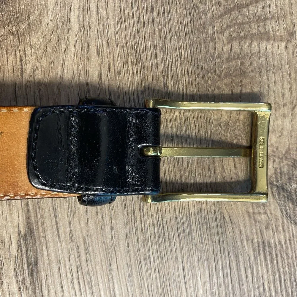 Martin Dingman Genuine Calfskin Black Belt 40 Made by Hand In America 10050